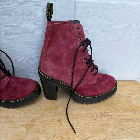 Dr Martens Kendra Boots Wine Red Sz 7 - Picture 6 of 15